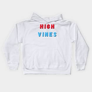 High Vines - red and blue Kids Hoodie